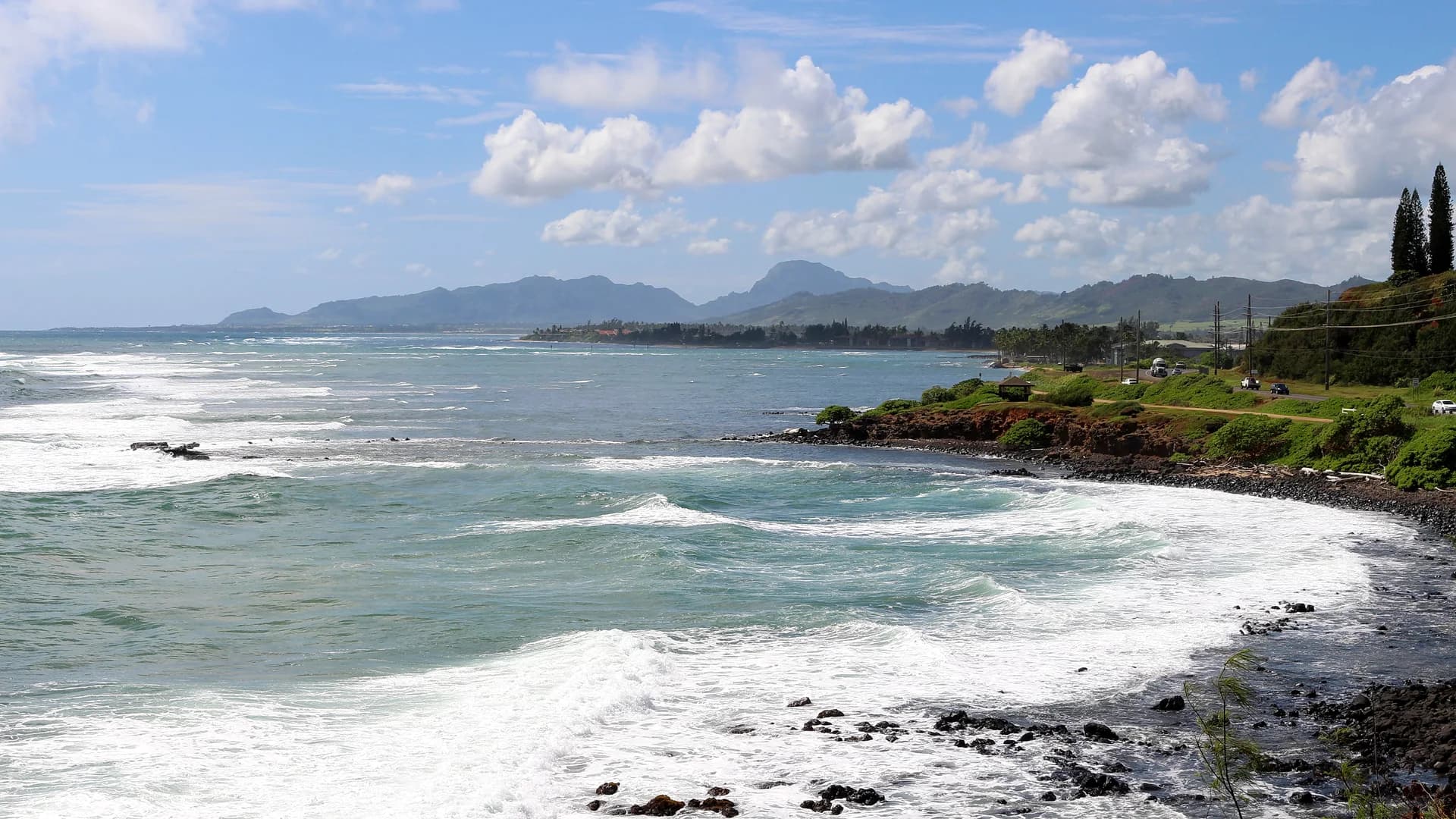 Ke Ala Hele Makālae coastline in Kapaʻa